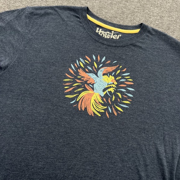 Howler Fighting Rooster T Shirt Mens 2XL Blue Casual Preppy Surf SS EUC - Picture 1 of 9